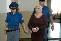 Viola Daničová u soudu na konci roku 2006. Včera přišla k soudu samabez policejní eskorty.