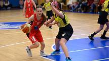 Z basketbalového utkání Středočeského přeboru starších minižákyň U13 Sadská - Mladá Boleslav (119:12)