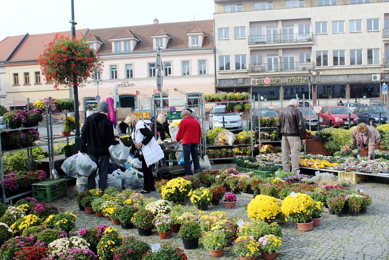 Farmářské trhy na náměstí Přemyslovců.