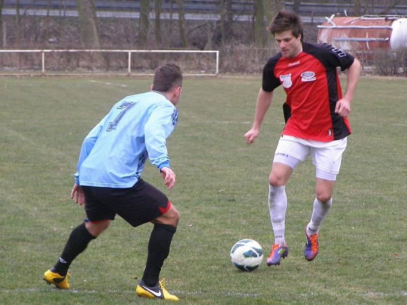 Z fotbalového utkání krajského přeboru Bohemia Poděbrady - Spartak Příbram (0:0)