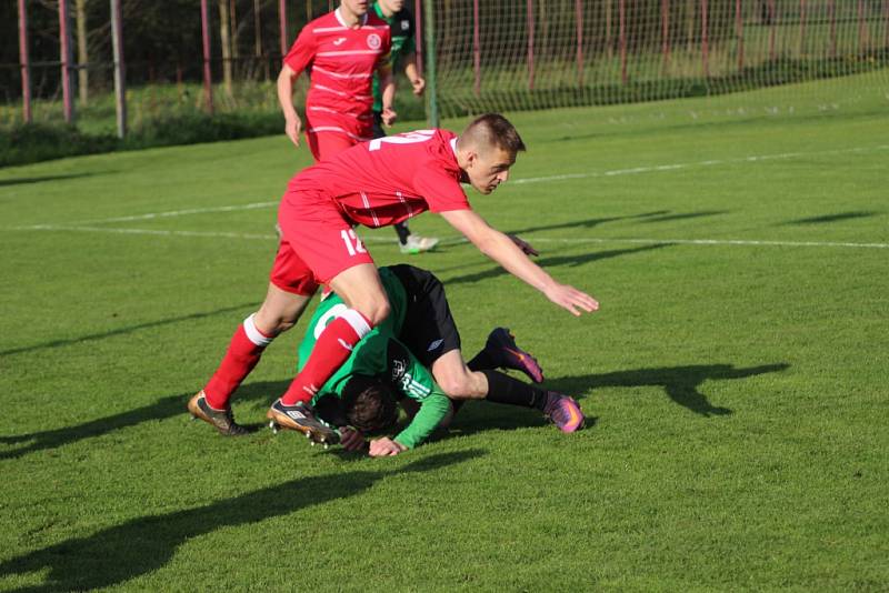 Z divizního fotbalového utkání Polaban Nymburk - Štětí (2:2, PK 4:3)