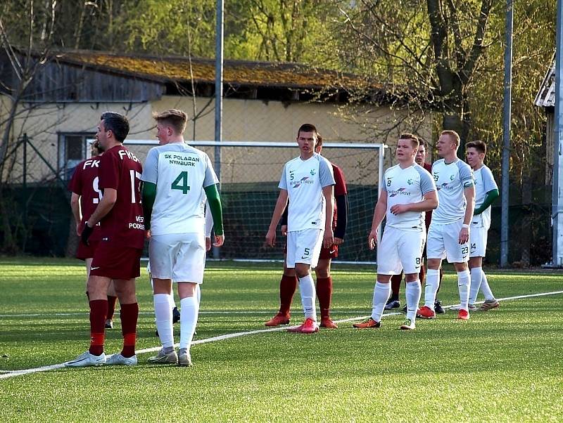 Z fotbalového utkání okresního přeboru Bohemia Poděbrady B - Polaban Nymburk B (0:2)