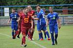 Z přípravného fotbalového utkání Slovan Poděbrady - Český Brod B (1:4)