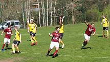 Z fotbalového utkání krajského přeboru Poříčí nad Sázavou - Bohemia Poděbrady (2:1)