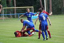 Z přípravného fotbalového utkání Slovan Poděbrady - Český Brod B (1:4)