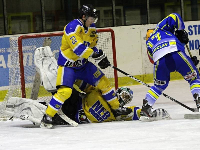 Z utkání druhé hokejové ligy Nymburk - Břeclav (3:2 sn)