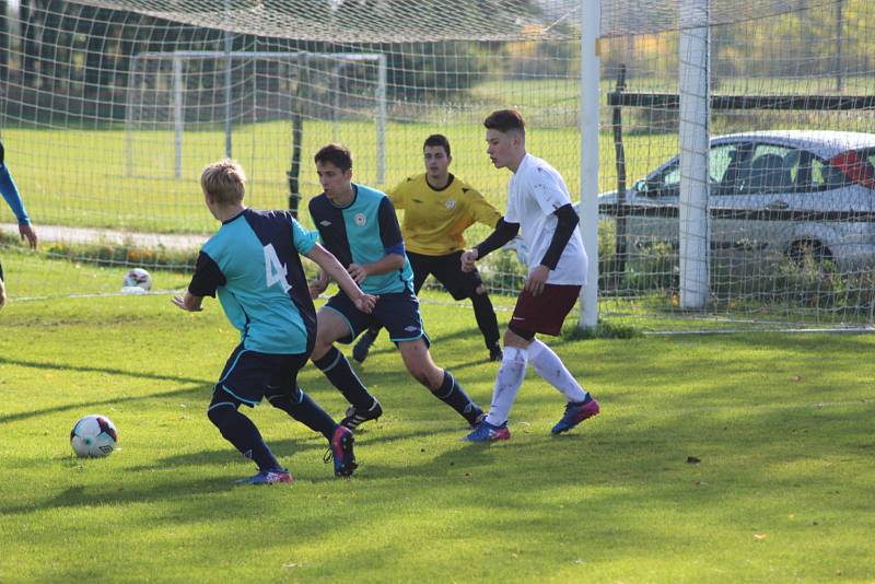 Dorostenecké okresní derby krajského přeboru vyhráli mladíci Ostré, doma porazili Poděbrady 2:0