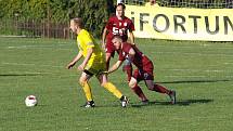 Z fotbalového utkání krajského přeboru Vykáň - Bohemia Poděbrady (1:4)