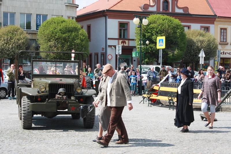 Oslavy 70 let od nymburského povstání na náměstí Přemyslovců v Nymburce.