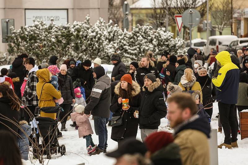 Krampus čerti v Lysé nad Labem v sobotu 4. prosince 2021.