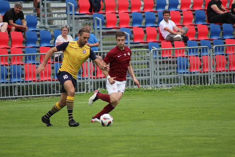 Z fotbalového utkání krajského přeboru Bohemia Poděbrady - Kosoř