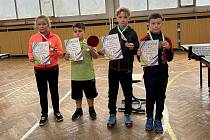Regionální turnaj stolních tenistů chlapců U17 a nejmladších dětí U11. Vítězi se stali Vojtěch Král a Martin Hlavatý