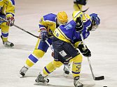Z hokejového utkání druhé ligy Nymburk - Písek (3:4 po nájezdech)