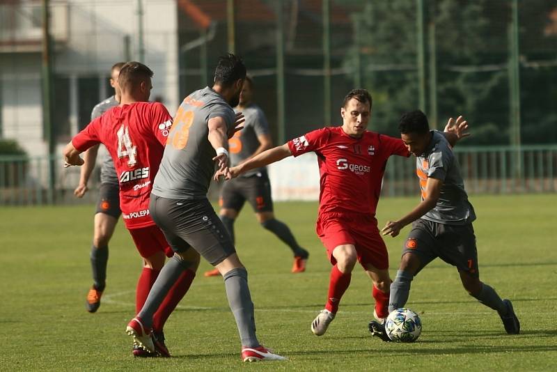 Z fotbalového utkání turnaje Sokoleč cup Velim - Slovan Poděbrady (3:1)