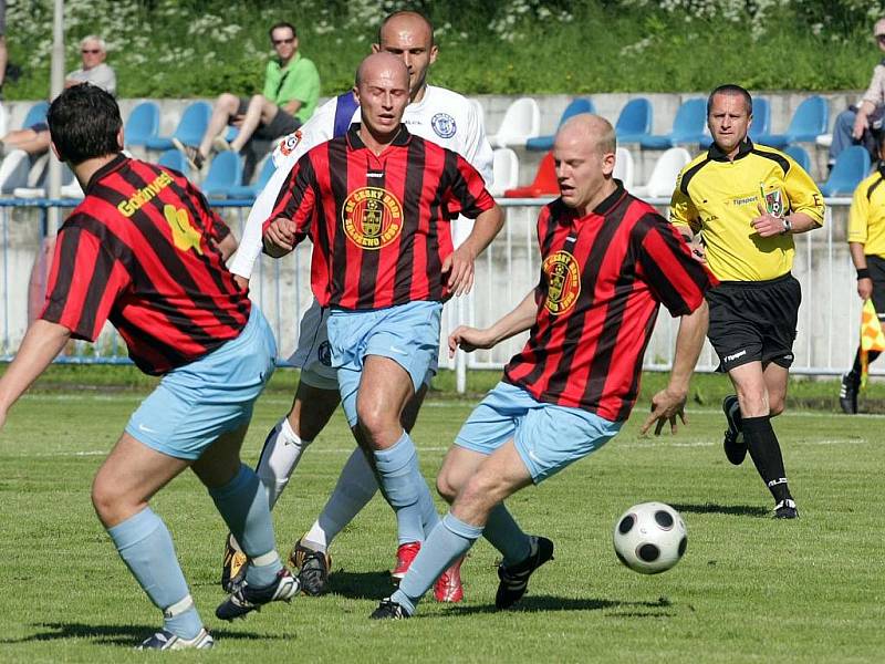 Z divizního fotbalového utkání Český Brod - Kladno B 6:3