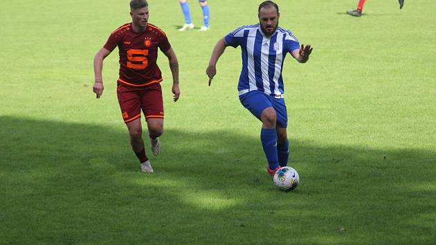 Z fotbalového utkání I.A třídy Slovan Poděbrady - Union Čelákovice (1:4)