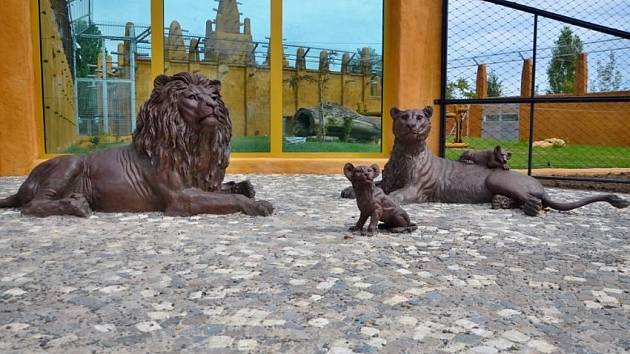 Pavilon lvů v Zoo Chleby.
