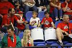 Z basketbalového utkání play off Nymburk - Pardubice 79:58