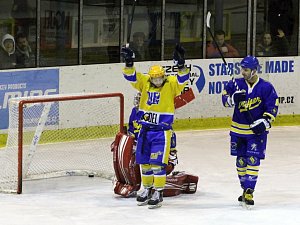 Z utkání druhé hokejové ligy Nymburk - Jindřichův Hradec (4:0)