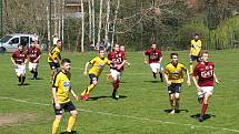 Z fotbalového utkání krajského přeboru Poříčí nad Sázavou - Bohemia Poděbrady (2:1)