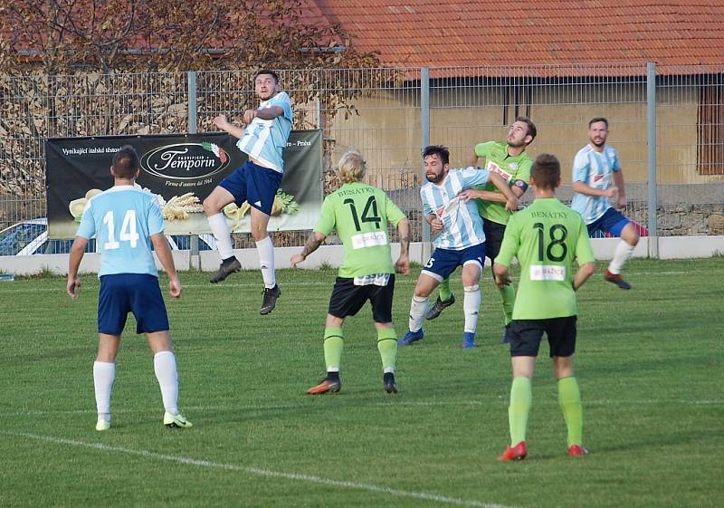 Z divizního fotbalového utkání Poříčany - Benátky nad Jizerou (2:3)