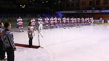 Z hokejového utkání play off druhé ligy Jablonec nad Nisou - Nymburk (3:1)