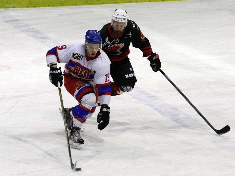 Z hokejového utkání druhé ligy Nymburk - Žďár nad Sázavou (2:3 sn)