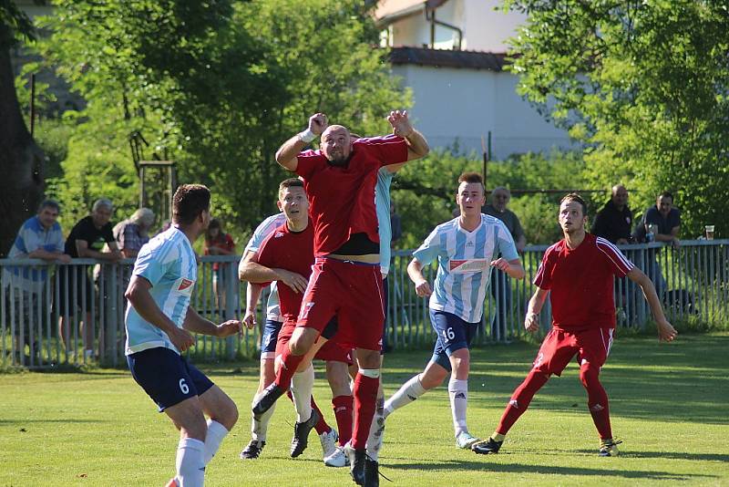 Z fotbalového utkání krajského přeboru Poříčany - Nové Strašecí (6:1)