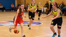 Z basketbalového utkání Středočeského přeboru starších minižákyň U13 Sadská - Mladá Boleslav (119:12)