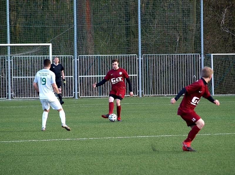 Z fotbalového utkání okresního přeboru Bohemia Poděbrady B - Polaban Nymburk B (0:2)