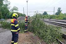 9. srpna museli nymburští drážní hasiči vyrazit do nedalekých Kostomlat, kde dva stromy ohrožovaly provoz na trati.