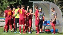 Z fotbalového utkání I.A třídy Slovan Poděbrady - Pšovka Mělník (4:1)