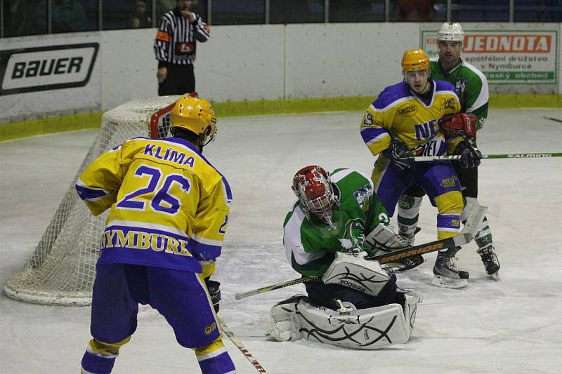 Ze střetnutí druhé hokejové ligy Nymburk - Trutnov (5:3)