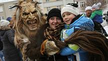 Krampus čerti v Lysé nad Labem v sobotu 4. prosince 2021.