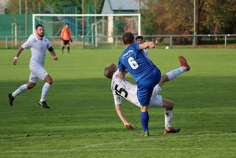 Z fotbalového utkání krajského přeboru Sokoleč - Poříčany