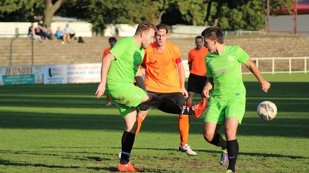 Z fotbalového utkání I.B třídy Bohemia Poděbrady - Lysá nad Labem (3:0)