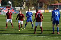 Z fotbalového utkání krajského přeboru Bohemia Poděbrady - Slovan Lysá nad Labem (5:0)