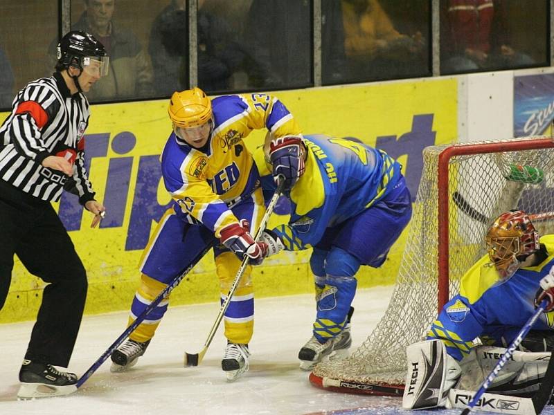 Z utkání druhé hokejové ligy Nymburk - Roudnice (6:0).