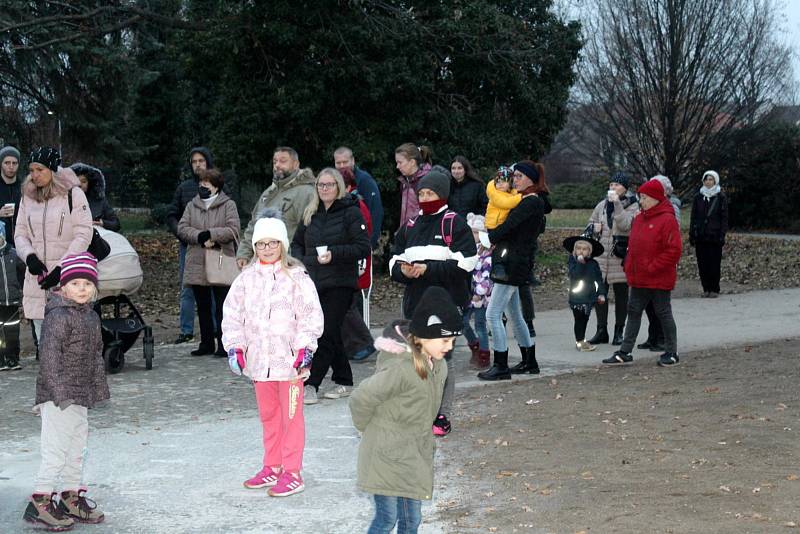 Fontána v nymburském parku Dr. Brzoráda.