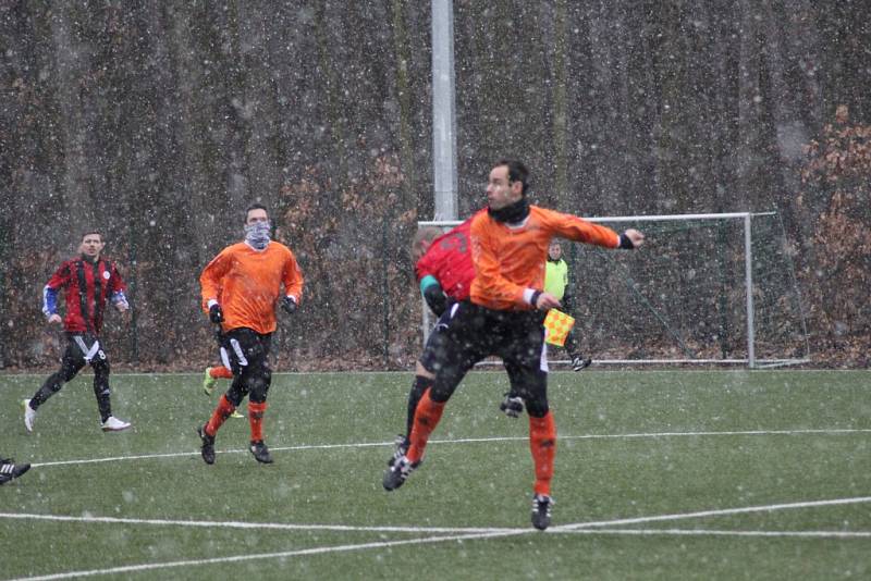 Z přípravného fotbalového utkání Bohemia Poděbrady - Ďáblice (3:1)