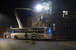 Nehoda autobusu ve Zbožské uzavřela příchod na sídliště.