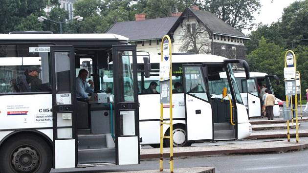 Nymburské autobusové nádraží.