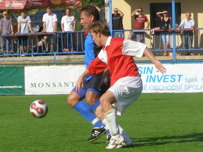 Z utkání prvního kola Poháru ČMFS Zápy - Velim (2:3)