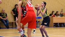 Z basketbalového utkání Středočeského přeboru starších minižákyň U13 Sadská - Mladá Boleslav (119:12)