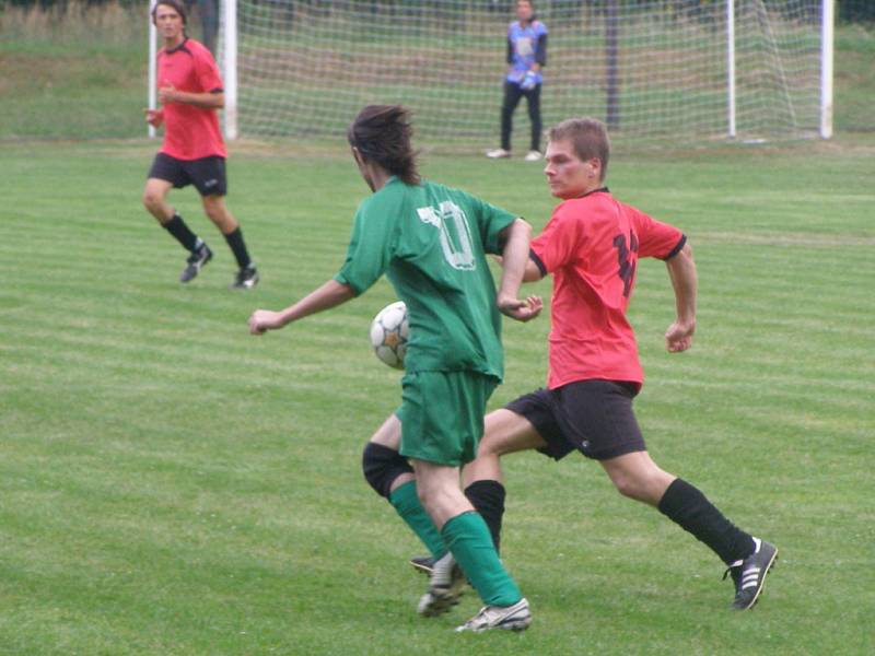 Z utkání Předhradí - Nová Ves 3:3 (na penalty 5:4) na turnaji v Předhradí