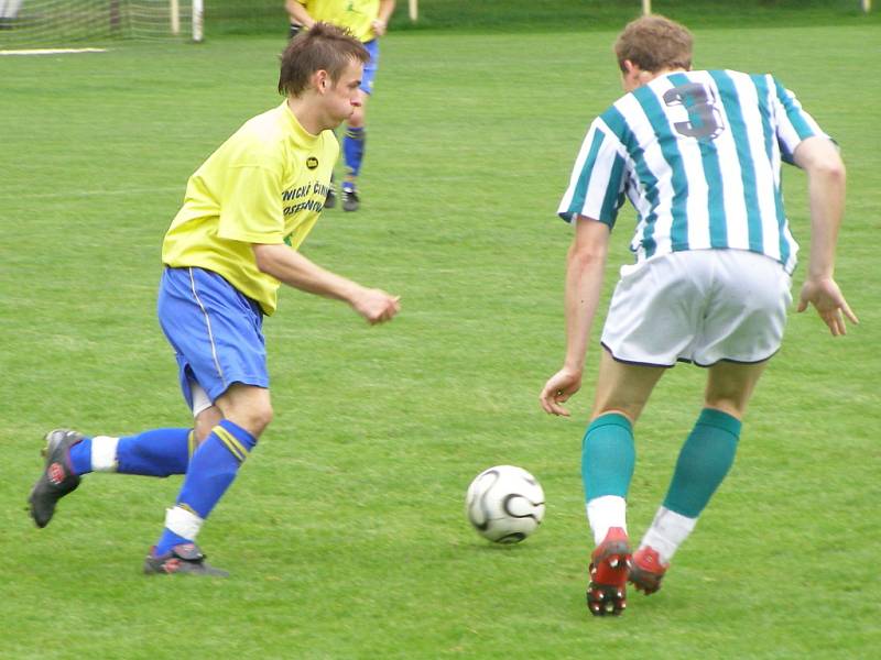 Z utkání I.A třídy Sokoleč - Kutná Hora (1:1)