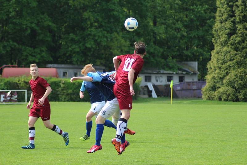 Fotbalové okresní derby krajského přeboru starších dorostenců skončilo nerozhodně.