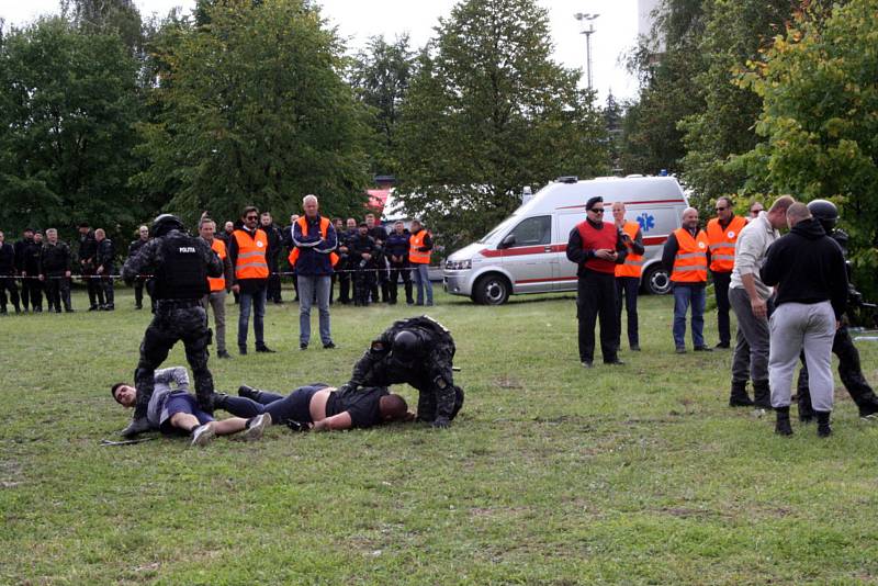 Mezinárodní policejní cvičení Railex 2017 se konalo uplynulé dva dny v nymburském železničním depu.