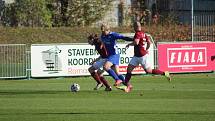 Z fotbalového utkání krajského přeboru Bohemia Poděbrady - Slovan Lysá