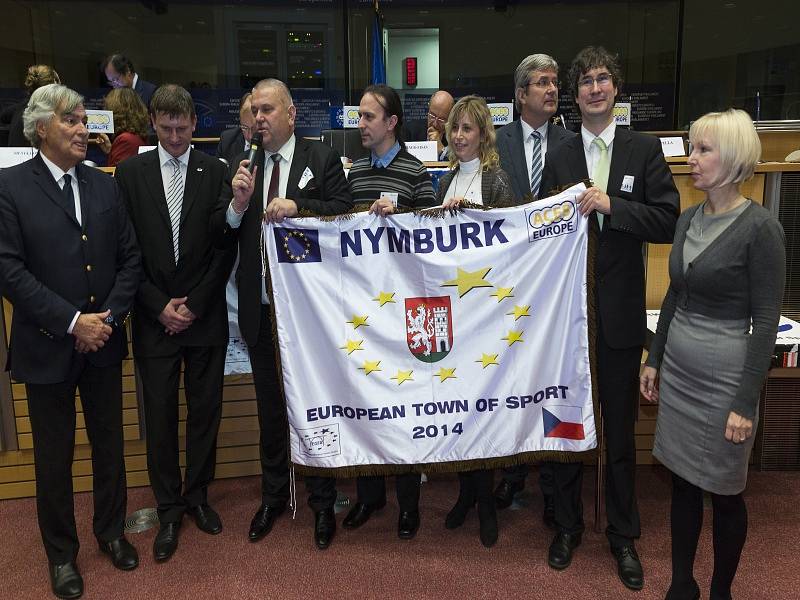 Nymburk získal v Bruselu ocenění Město sportu 2014